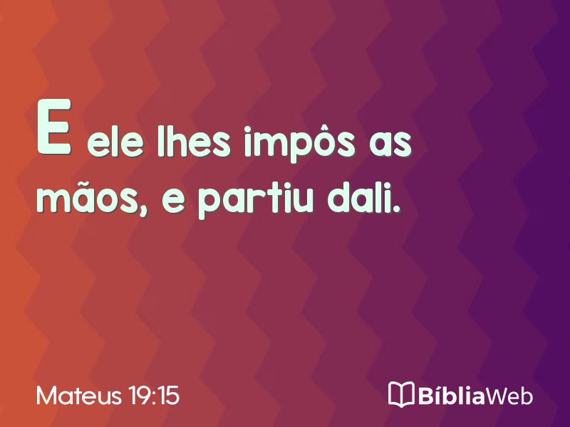 Mateus 19:15 em imagem para compartilhar