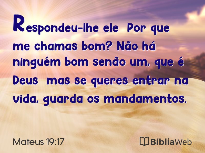 Mateus 19:17 em imagem para compartilhar