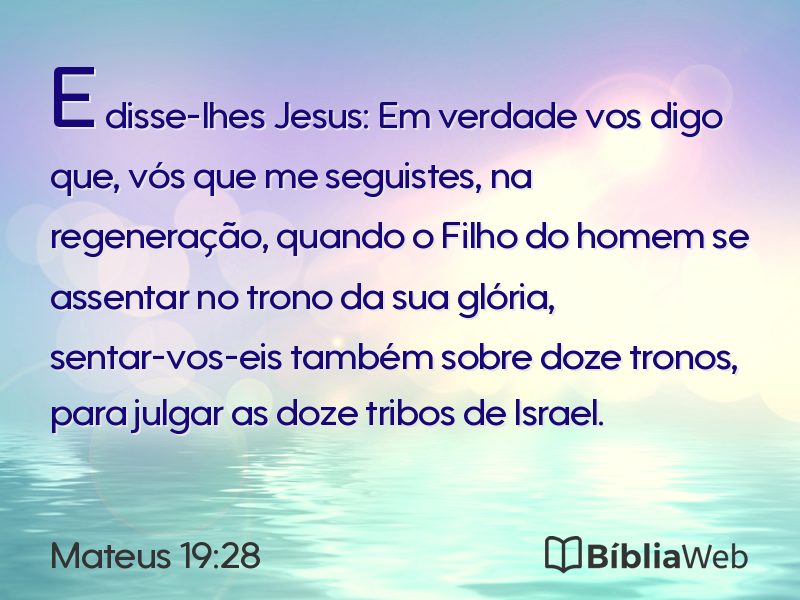 Mateus 19:28 em imagem para compartilhar