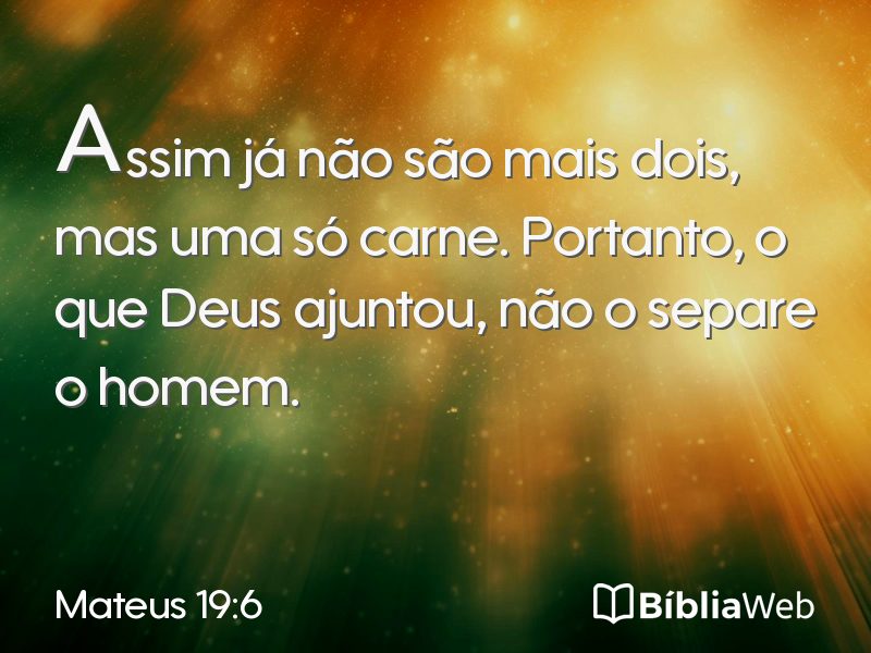 Mateus 19:6 em imagem para compartilhar