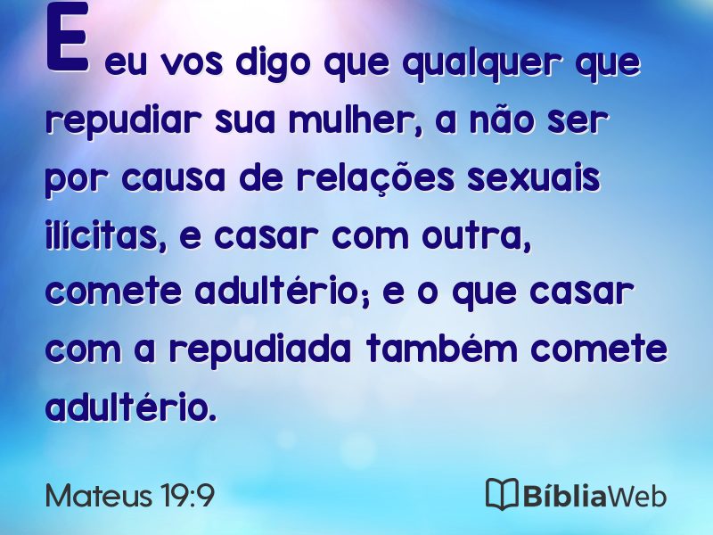 Mateus 19:9 em imagem para compartilhar