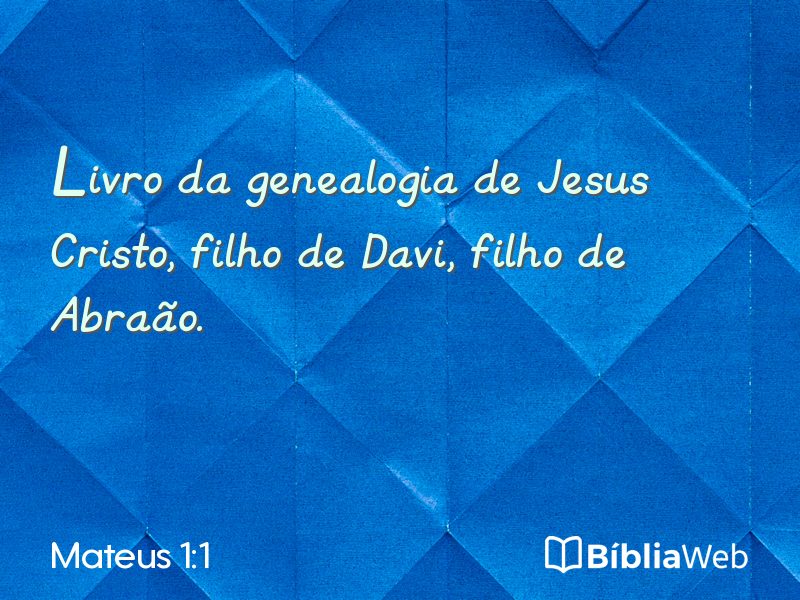 Mateus 1:1 em imagem para compartilhar