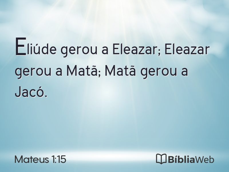 Mateus 1:15 em imagem para compartilhar