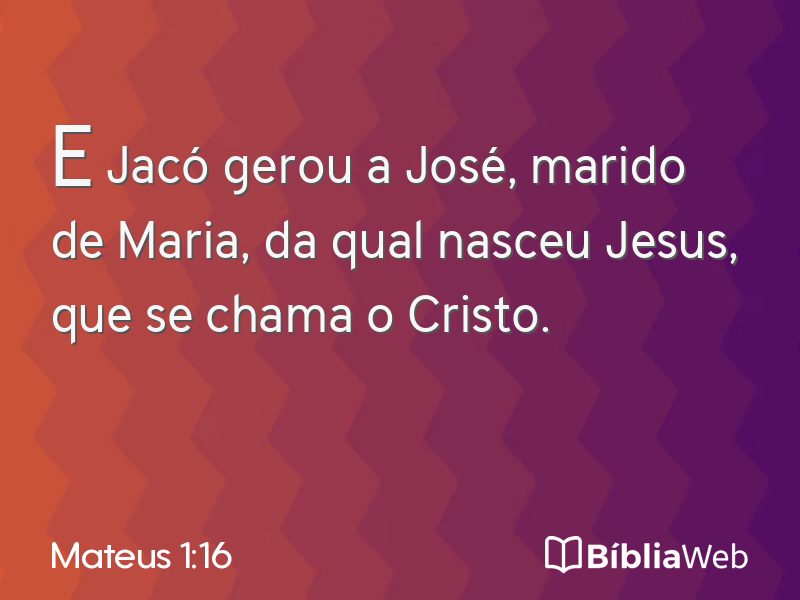 Mateus 1:16 em imagem para compartilhar