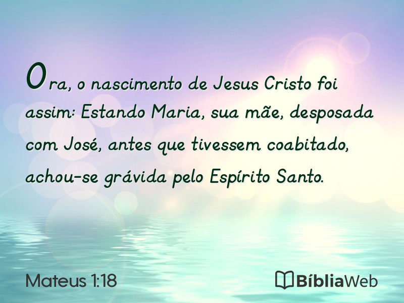 Mateus 1:18 em imagem para compartilhar