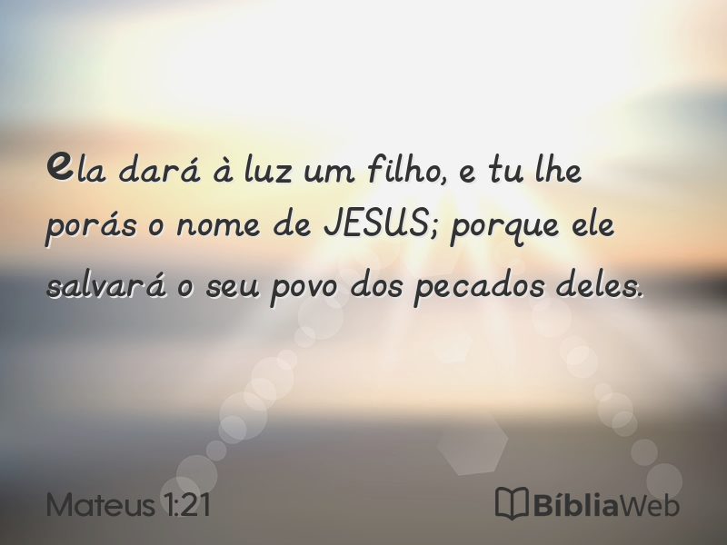 Mateus 1:21 em imagem para compartilhar