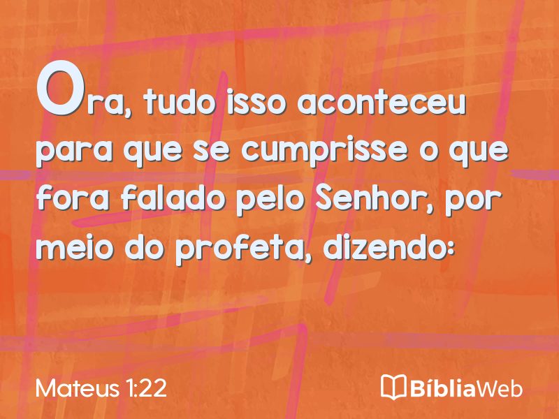 Mateus 1:22 em imagem para compartilhar