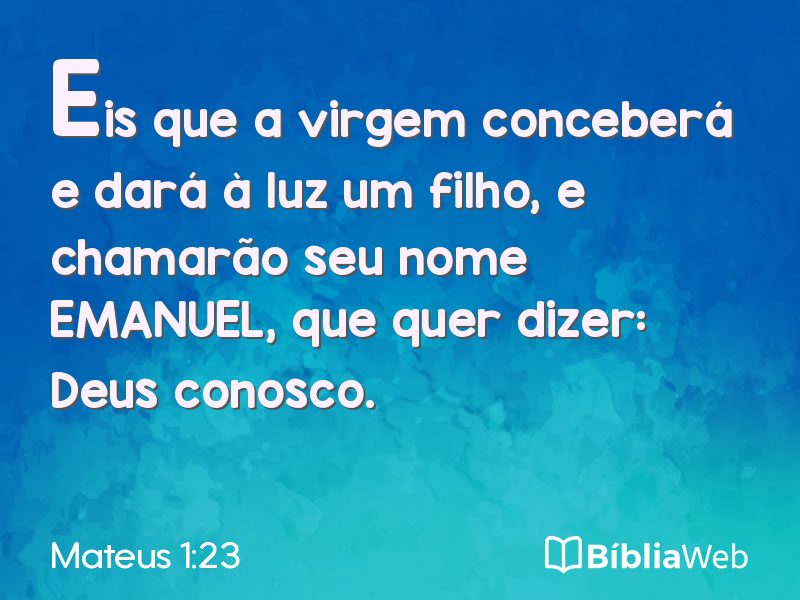 Mateus 1:23 em imagem para compartilhar