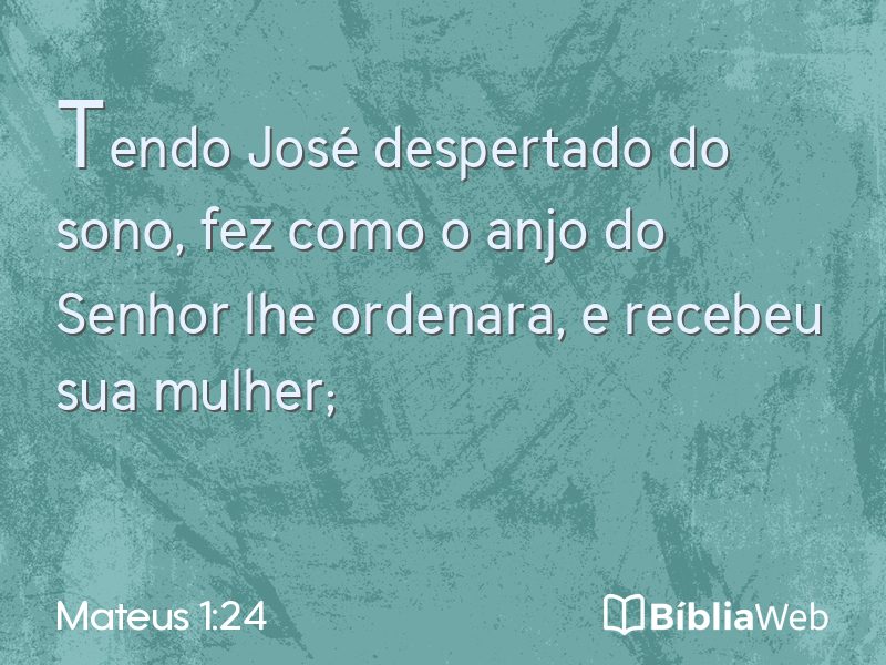 Mateus 1:24 em imagem para compartilhar