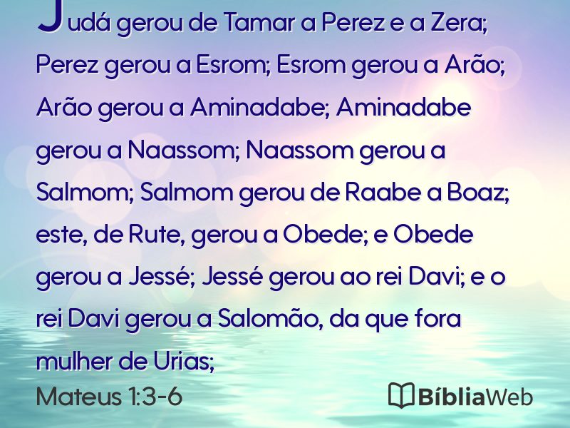 Mateus 1:3-6 em imagem para compartilhar