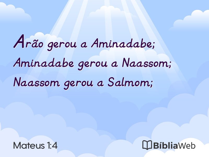 Mateus 1:4 em imagem para compartilhar