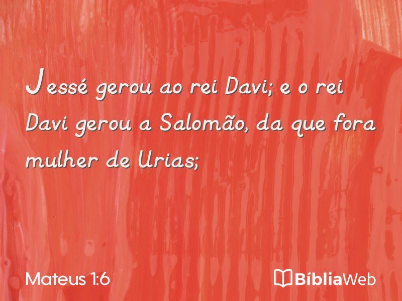 Mateus 1:6 em imagem para compartilhar