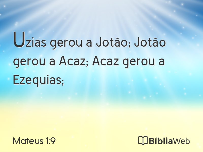 Mateus 1:9 em imagem para compartilhar