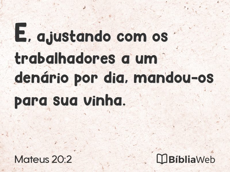 Mateus 20:2 em imagem para compartilhar