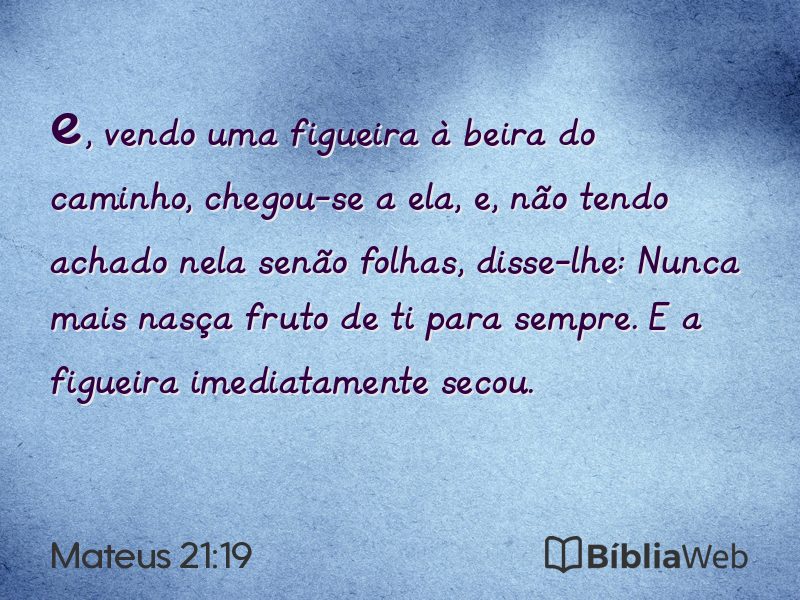 Mateus 21:19 em imagem para compartilhar