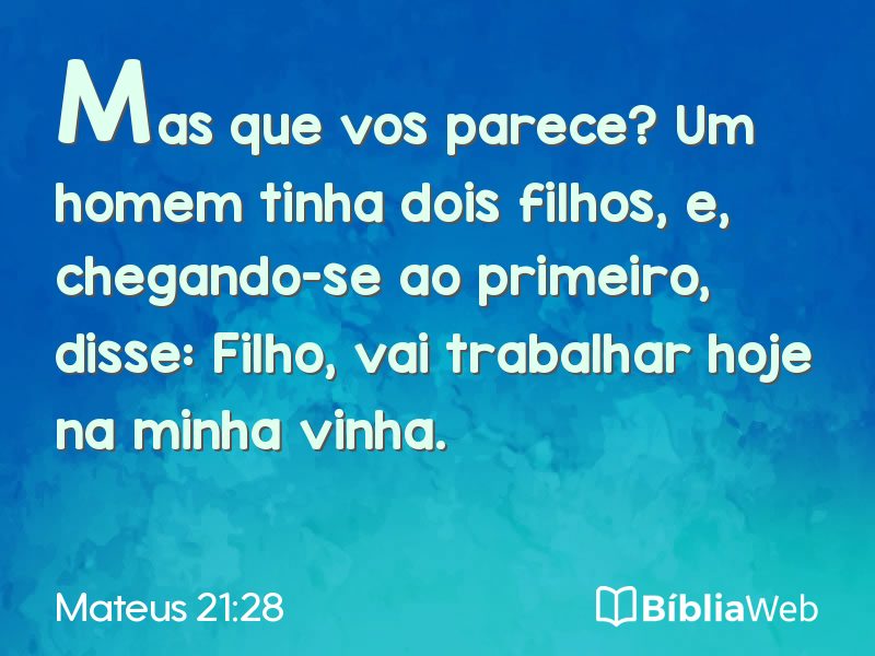 Mateus 21:28 em imagem para compartilhar