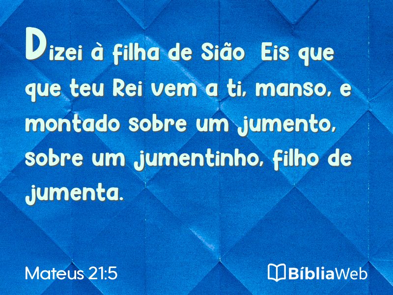 Mateus 21:5 em imagem para compartilhar