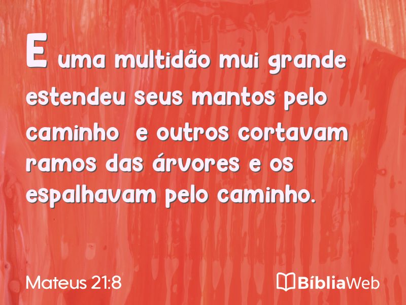 Mateus 21:8 em imagem para compartilhar