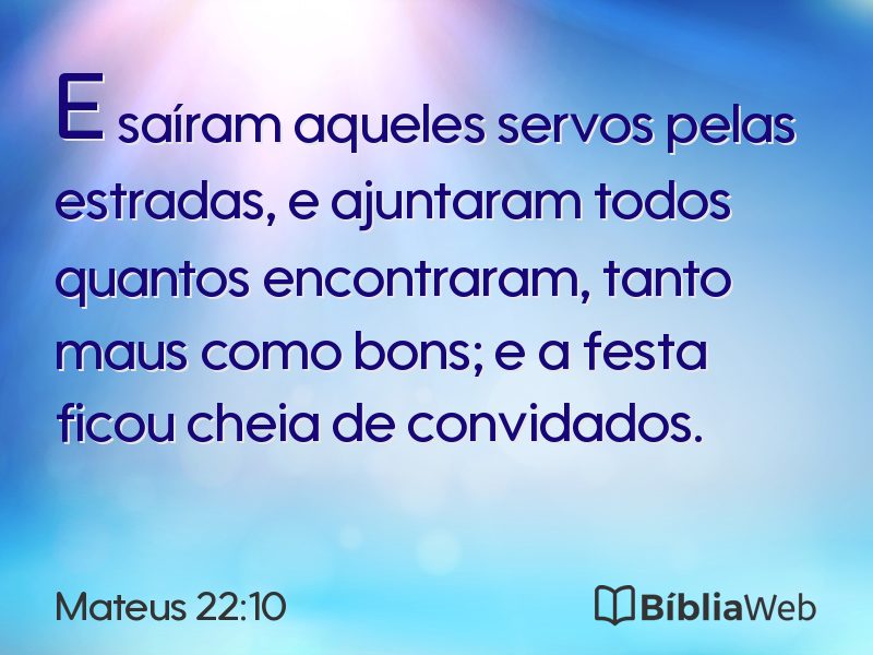 Mateus 22:10 em imagem para compartilhar