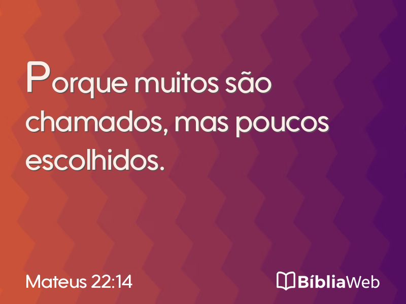 Mateus 22:14 em imagem para compartilhar