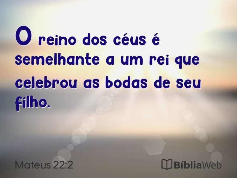 Mateus 22:2 em imagem para compartilhar