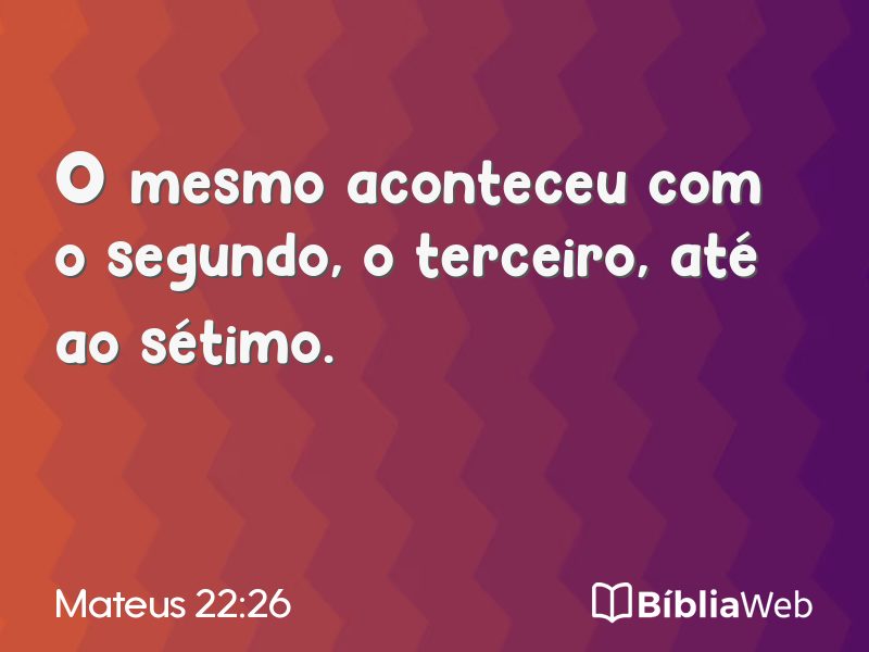 Mateus 22:26 em imagem para compartilhar