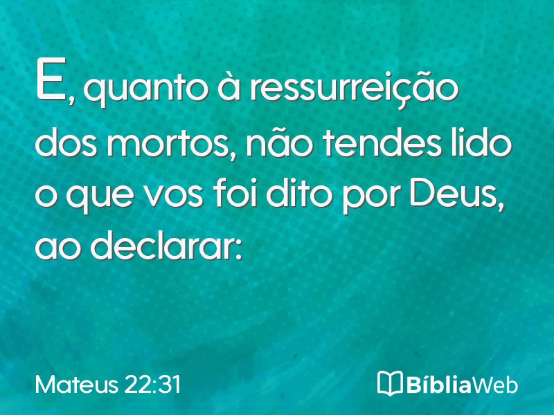 Mateus 22:31 em imagem para compartilhar