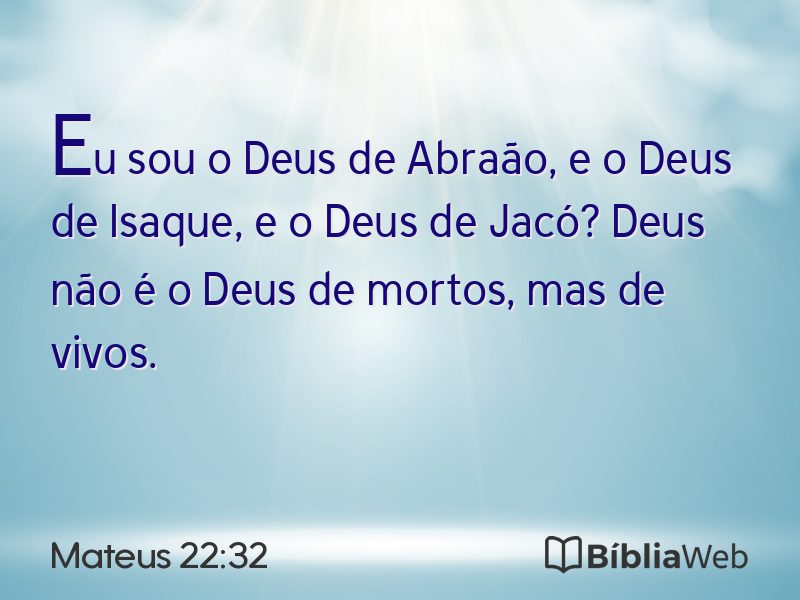 Mateus 22:32 em imagem para compartilhar
