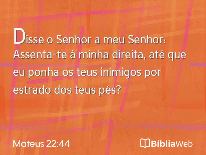 Mateus 22:44 em imagem para compartilhar