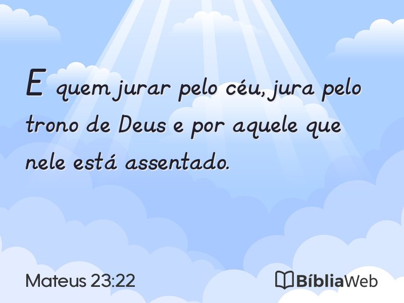Mateus 23:22 em imagem para compartilhar