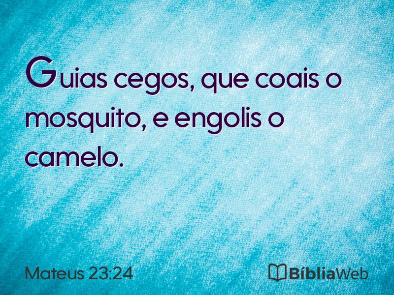 Mateus 23:24 em imagem para compartilhar