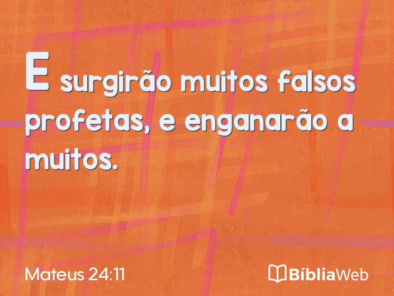 Mateus 24:11 em imagem para compartilhar