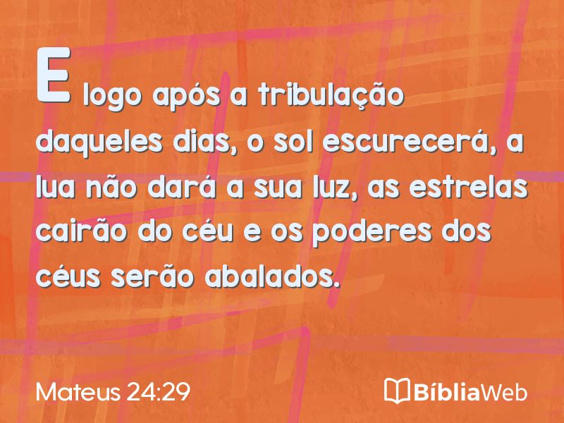 Mateus 24:29 em imagem para compartilhar