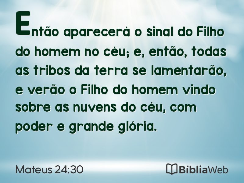 Mateus 24:30 em imagem para compartilhar