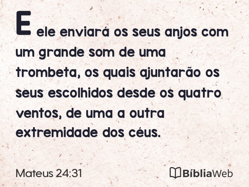 Mateus 24:31 em imagem para compartilhar