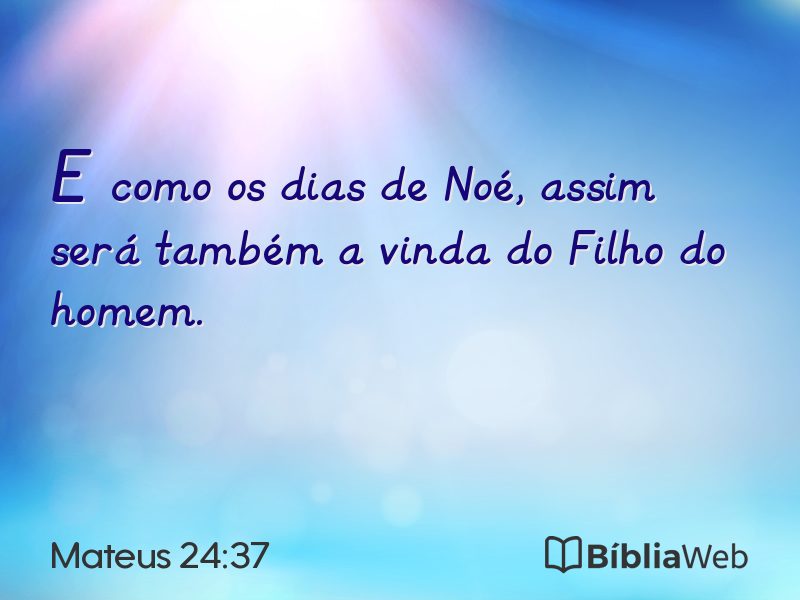 Mateus 24:37 em imagem para compartilhar