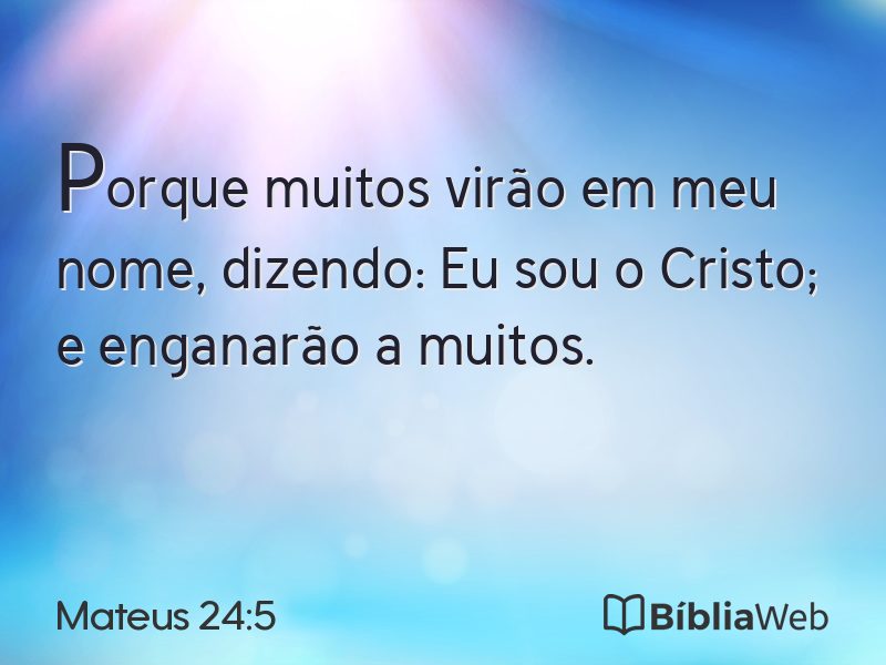 Mateus 24:5 em imagem para compartilhar