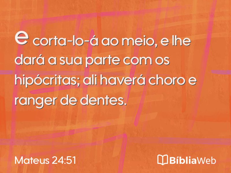 Mateus 24:51 em imagem para compartilhar