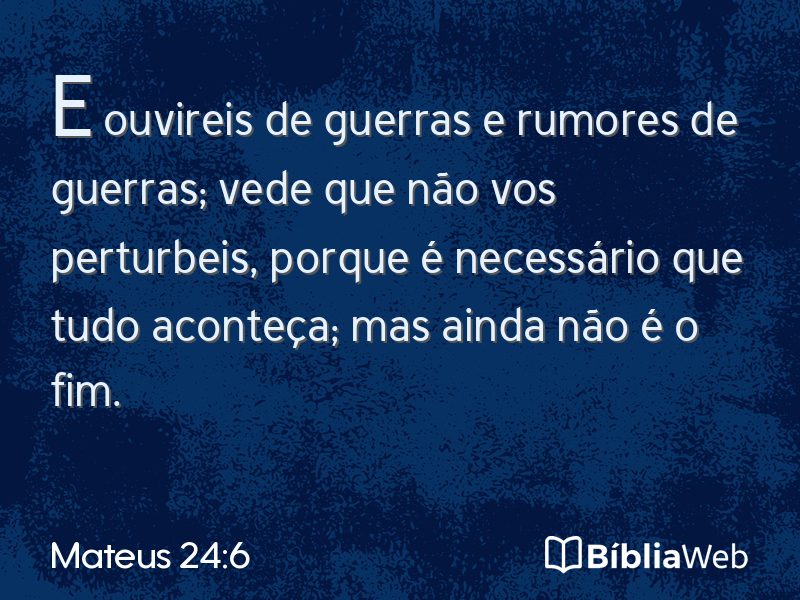 Mateus 24:6 em imagem para compartilhar