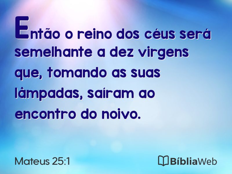 Mateus 25:1 em imagem para compartilhar