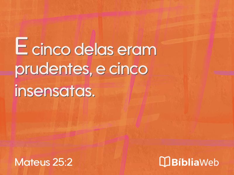 Mateus 25:2 em imagem para compartilhar