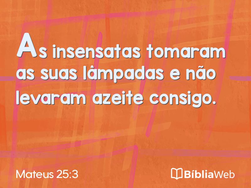 Mateus 25:3 em imagem para compartilhar