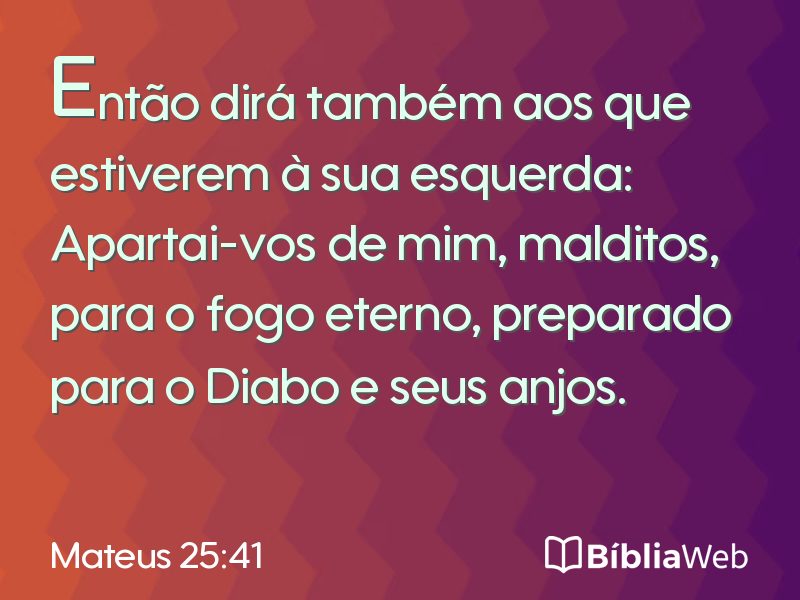 Mateus 25:41 em imagem para compartilhar