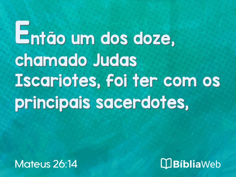 Mateus 26:14 em imagem para compartilhar