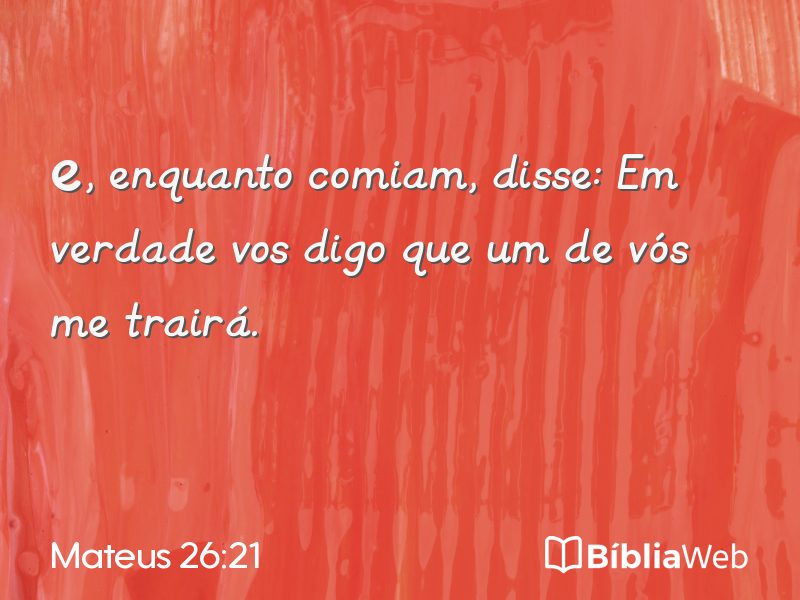 Mateus 26:21 em imagem para compartilhar