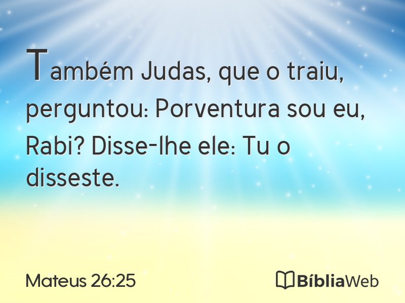 Mateus 26:25 em imagem para compartilhar