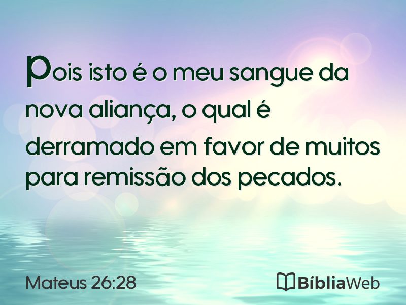 Mateus 26:28 em imagem para compartilhar