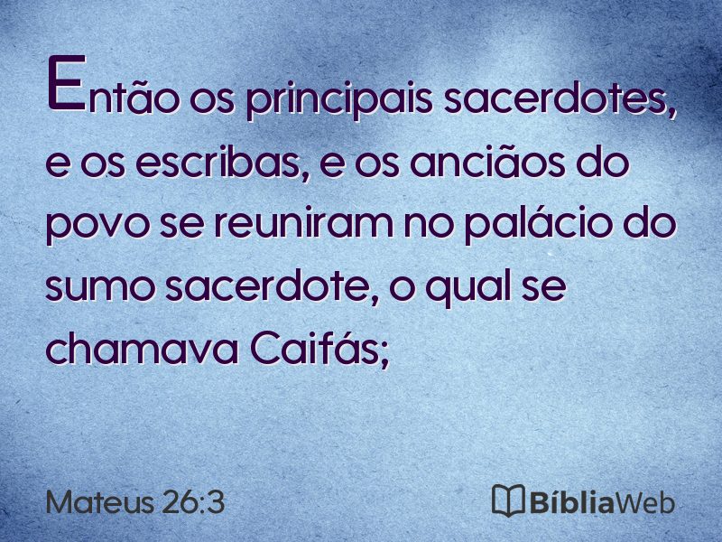 Mateus 26:3 em imagem para compartilhar