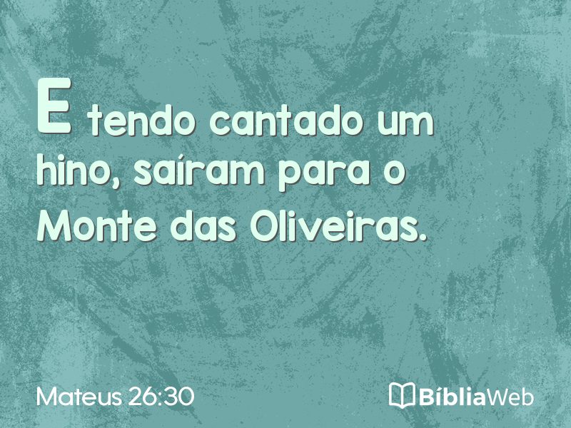Mateus 26:30 em imagem para compartilhar