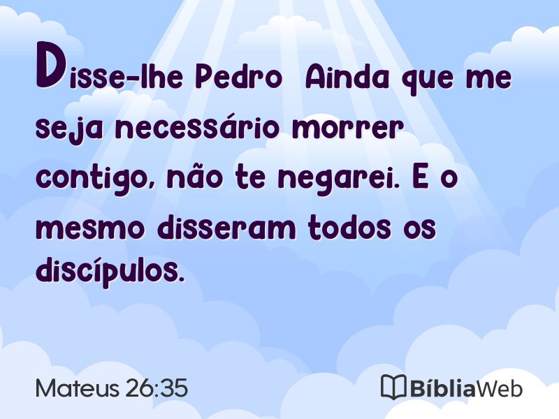 Mateus 26:35 em imagem para compartilhar